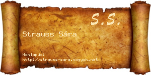 Strauss Sára névjegykártya